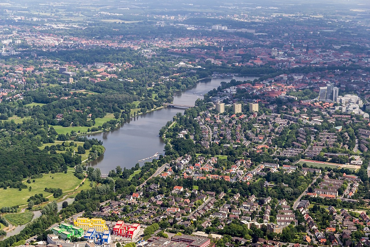 Aasee Münster Vogelperspektive